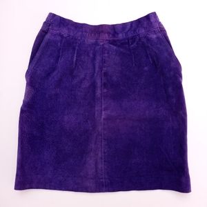Vintage Purple Suede Skirt
